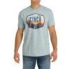 Cinch Men's Turquoise Short Sleeve Desert Graphic T-Shirt MTT1690496 -RodeoGearShop 0496