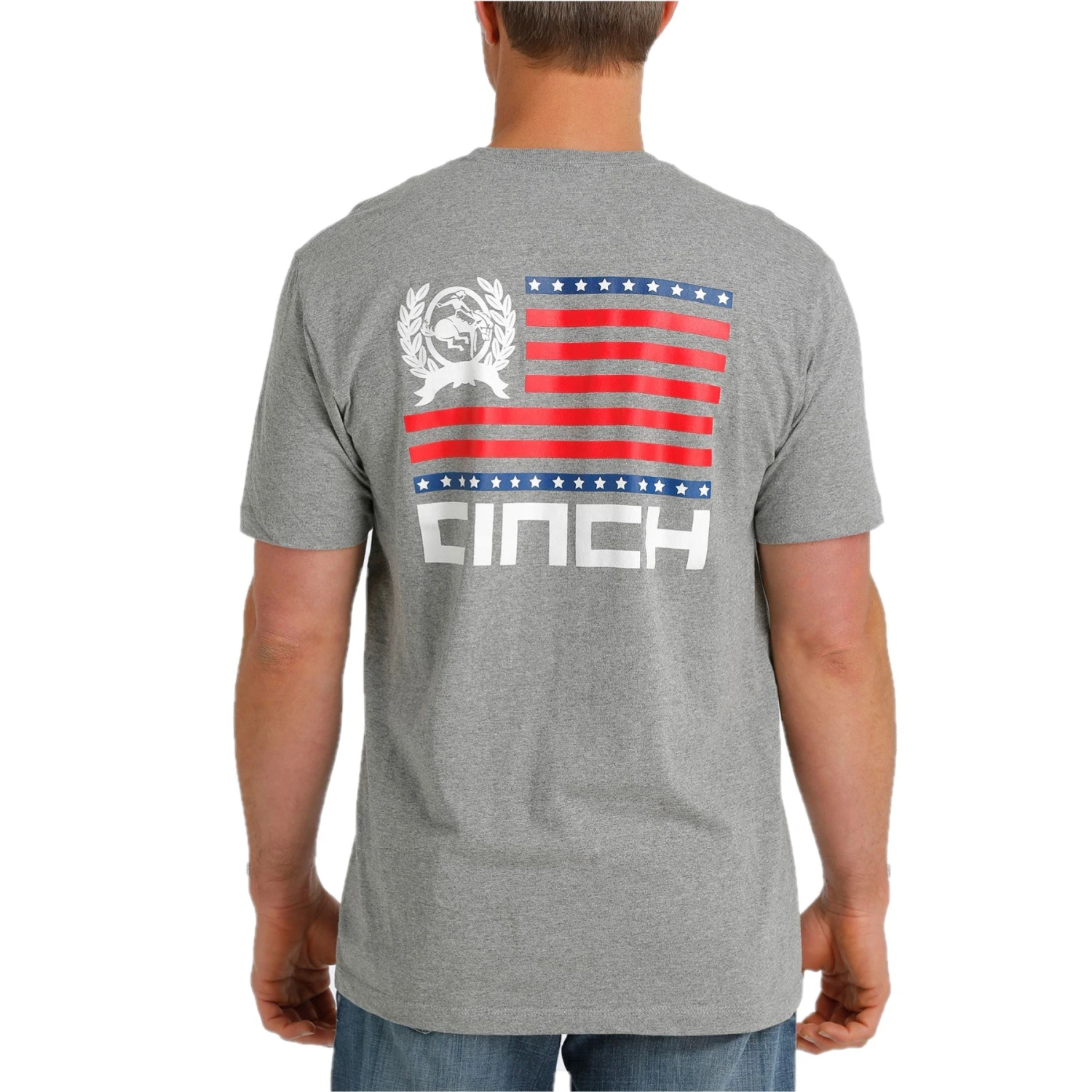 Cinch Men's Patriotic Grey Short Sleeve T-Shirt MTT1690502 4 Cinch Men's Patriotic Grey Short Sleeve T-Shirt MTT1690502 - Image 2