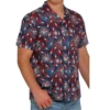 Cinch Men's Firework Graphic Button Down Navy Short Sleeve Shirt MTW1401006 -RodeoGearShop 1006 0f36a881 f59c 49b9 85fd c180e8d654ac