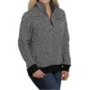 Cinch Ladies 1/4 Zip Black And Grey Chevron Sweater MAK9822002 -RodeoGearShop 2002 front