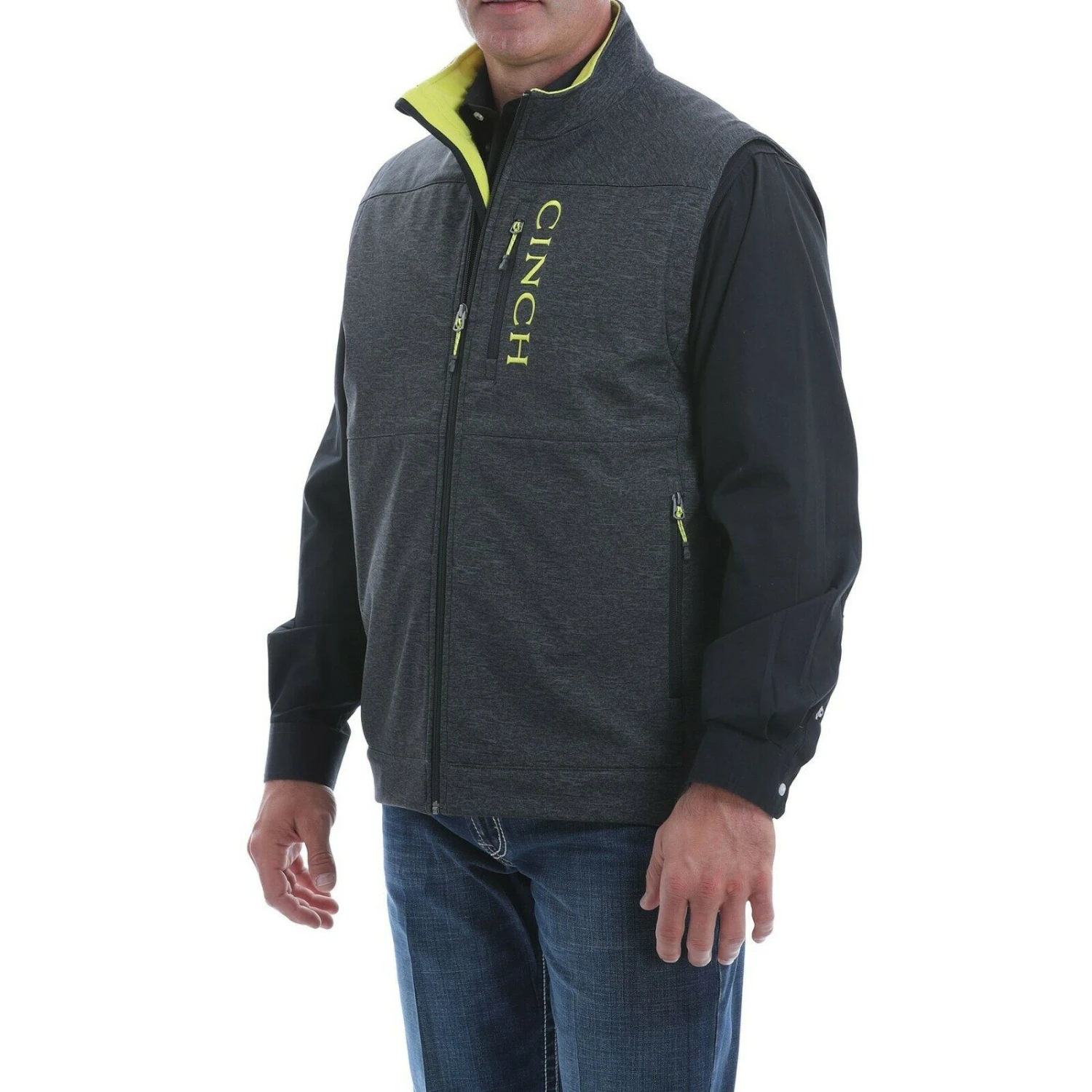 Cinch Men's Concealed Carry Charcoal Grey Bonded Vest MWV1541001 3 Cinch Men's Concealed Carry Charcoal Grey Bonded Vest MWV1541001 - Image 2