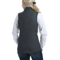 Cinch Ladies Concealed Carry Grey Printed Bonded Vest MAV9882004 -RodeoGearShop 57 3bcf3bff c022 45d6 b92d 17fc37ce0e97