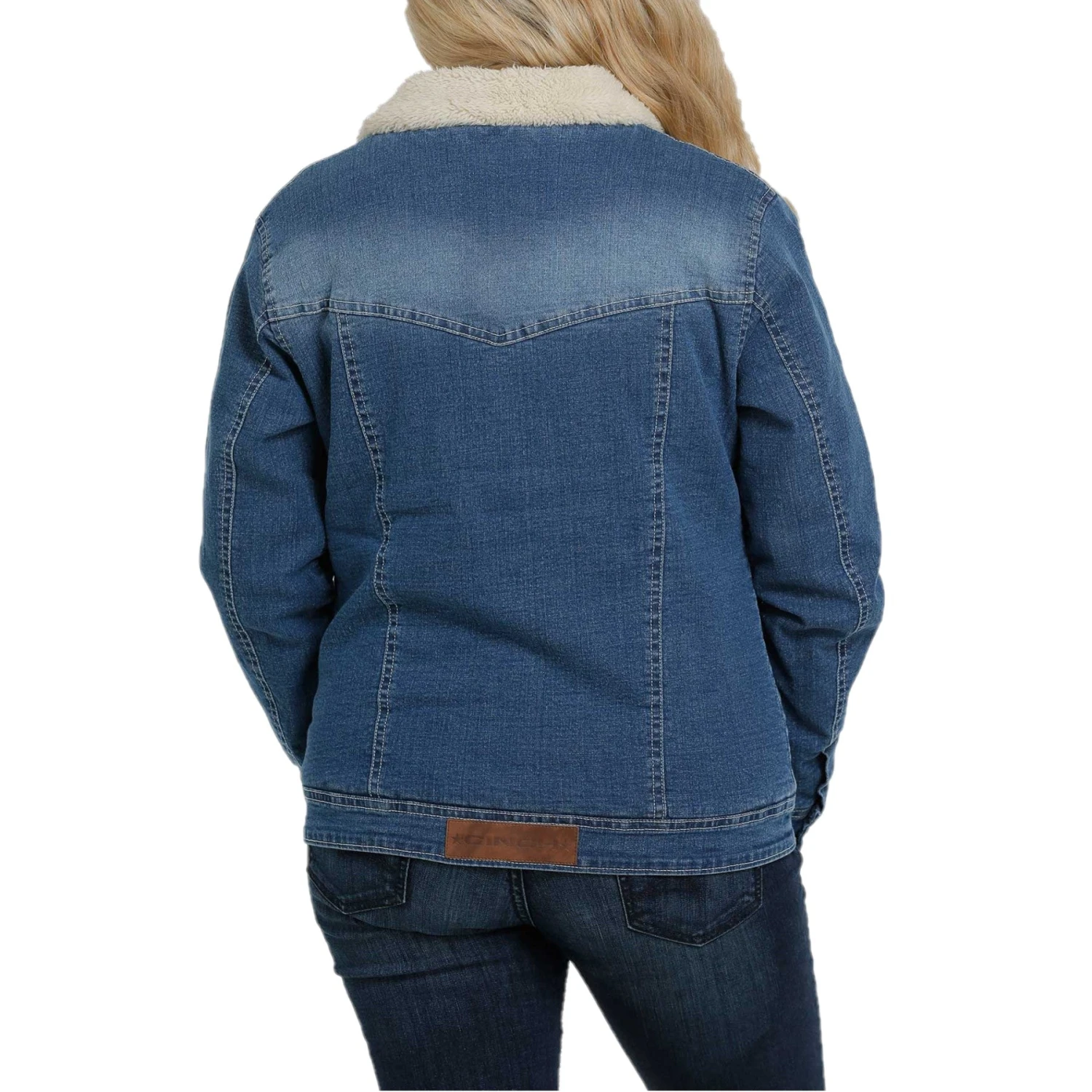 Cinch Ladies Trucker Sherpa Denim Jacket MAJ9878002 4 Cinch Ladies Trucker Sherpa Denim Jacket MAJ9878002 - Image 2