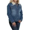 Cinch Ladies Trucker Sherpa Denim Jacket MAJ9878002 1 Cinch Ladies Trucker Sherpa Denim Jacket MAJ9878002 -RodeoGearShop 8002 front