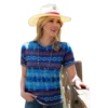 Cinch Ladies Blue Aztec Printed T-Shirt CTK7351007 -RodeoGearShop CTK7351007