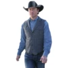 Cinch® Men's Plaid Wool Black & Grey Button Down Vest DWV2009001 -RodeoGearShop DWV2009001