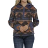 Cinch® Ladies Blue Aztec Printed Pullover Hoodie MAK9812001 2 Cinch® Ladies Blue Aztec Printed Pullover Hoodie MAK9812001 -RodeoGearShop MAK9812001 2