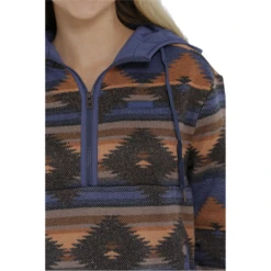 Cinch® Ladies Blue Aztec Printed Pullover Hoodie MAK9812001 -RodeoGearShop MAK9812001