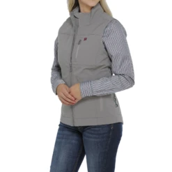 Cinch® Ladies Light Grey Bonded Vest MAV9882007 -RodeoGearShop MAV9882007b
