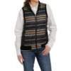 Cinch® Ladies Striped Black Reversible Vest MAV9887001 -RodeoGearShop MAV9887001a