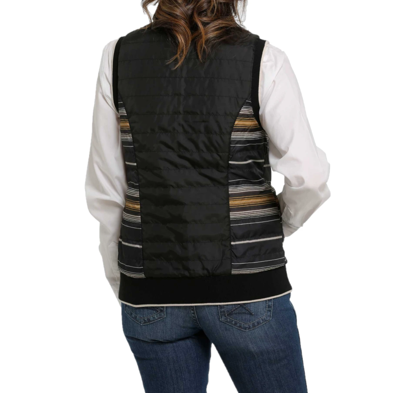 Cinch® Ladies Striped Black Reversible Vest MAV9887001 8 Cinch® Ladies Striped Black Reversible Vest MAV9887001 - Image 6