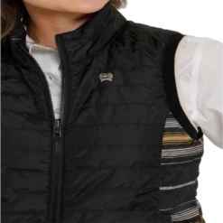 Cinch® Ladies Striped Black Reversible Vest MAV9887001 11 Cinch® Ladies Striped Black Reversible Vest MAV9887001 -RodeoGearShop MAV9887001d