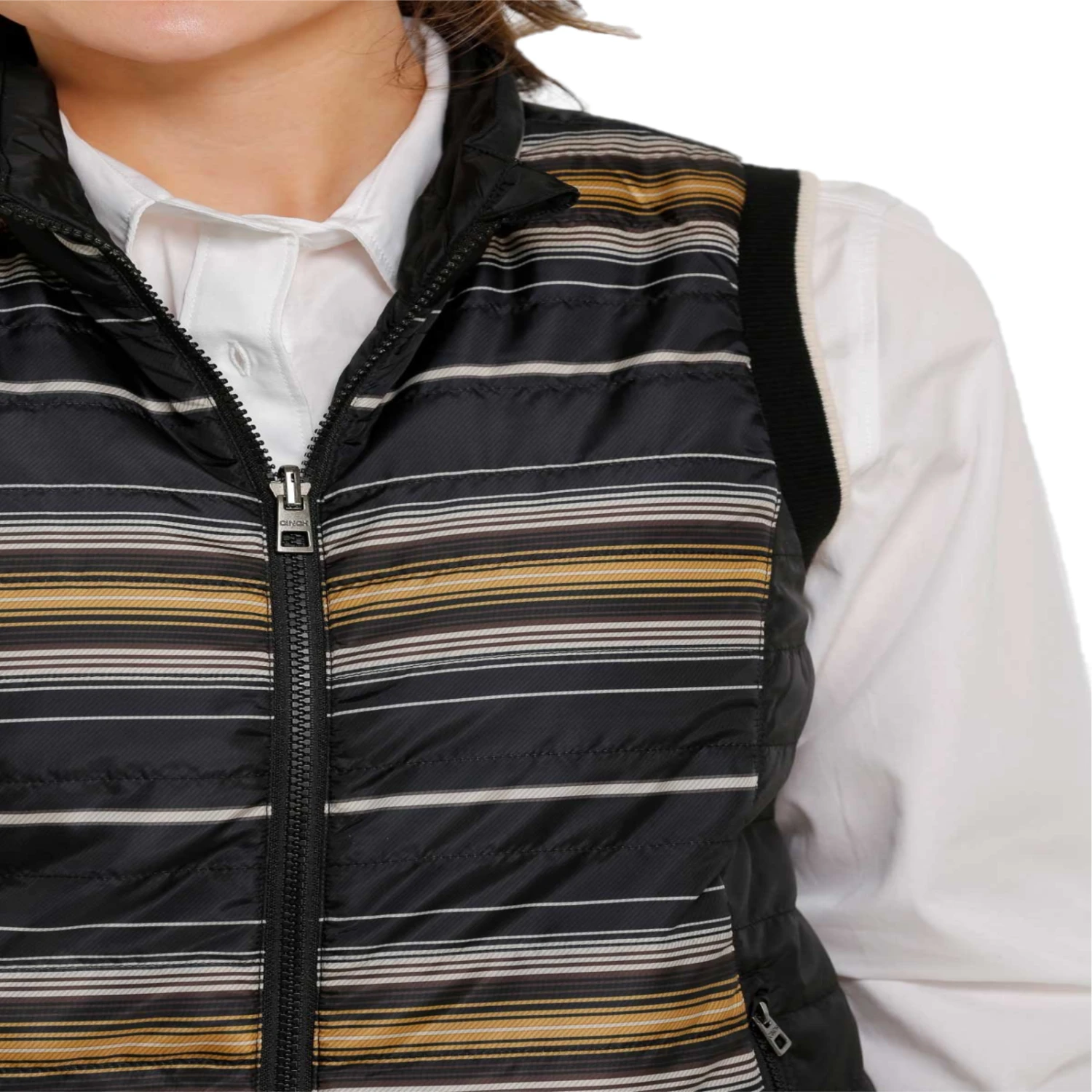 Cinch® Ladies Striped Black Reversible Vest MAV9887001 4 Cinch® Ladies Striped Black Reversible Vest MAV9887001 - Image 2