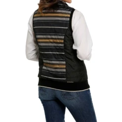 Cinch® Ladies Striped Black Reversible Vest MAV9887001 12 Cinch® Ladies Striped Black Reversible Vest MAV9887001 -RodeoGearShop MAV9887001f