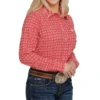 Cinch® Ladies Red Arenaflex Western Button Down Shirt MSW9163008 -RodeoGearShop MSW91630082