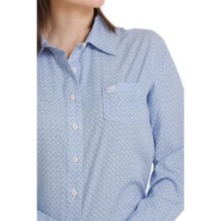 Cinch® Ladies Printed Lilac Button Down Shirt MSW9163013 -RodeoGearShop MSW9163013 1