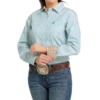 Cinch® Ladies Striped Teal Button Down Shirt MSW9164202 -RodeoGearShop MSW9164198a