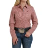 Cinch® Ladies Orange Vertical Stripe Button Down Shirt MSW9165014 -RodeoGearShop MSW9165014