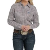 Cinch® Ladies Square Pattern Red & Blue Button Down Shirt MSW9201029 -RodeoGearShop MSW9201029