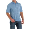 Cinch® Men's ArenaFLEX Striped Light Blue Polo Shirt MTK1863024 -RodeoGearShop MTK1863024a
