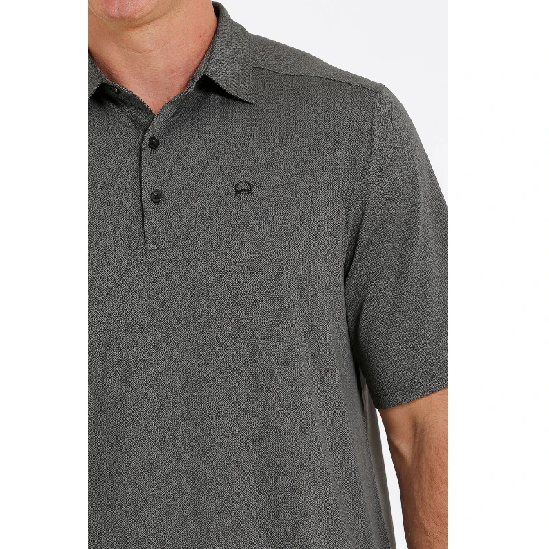 Cinch® Men's ArenaFlex Jacquard Grey Polo Shirt MTK1863027 4 Cinch® Men's ArenaFlex Jacquard Grey Polo Shirt MTK1863027 - Image 2