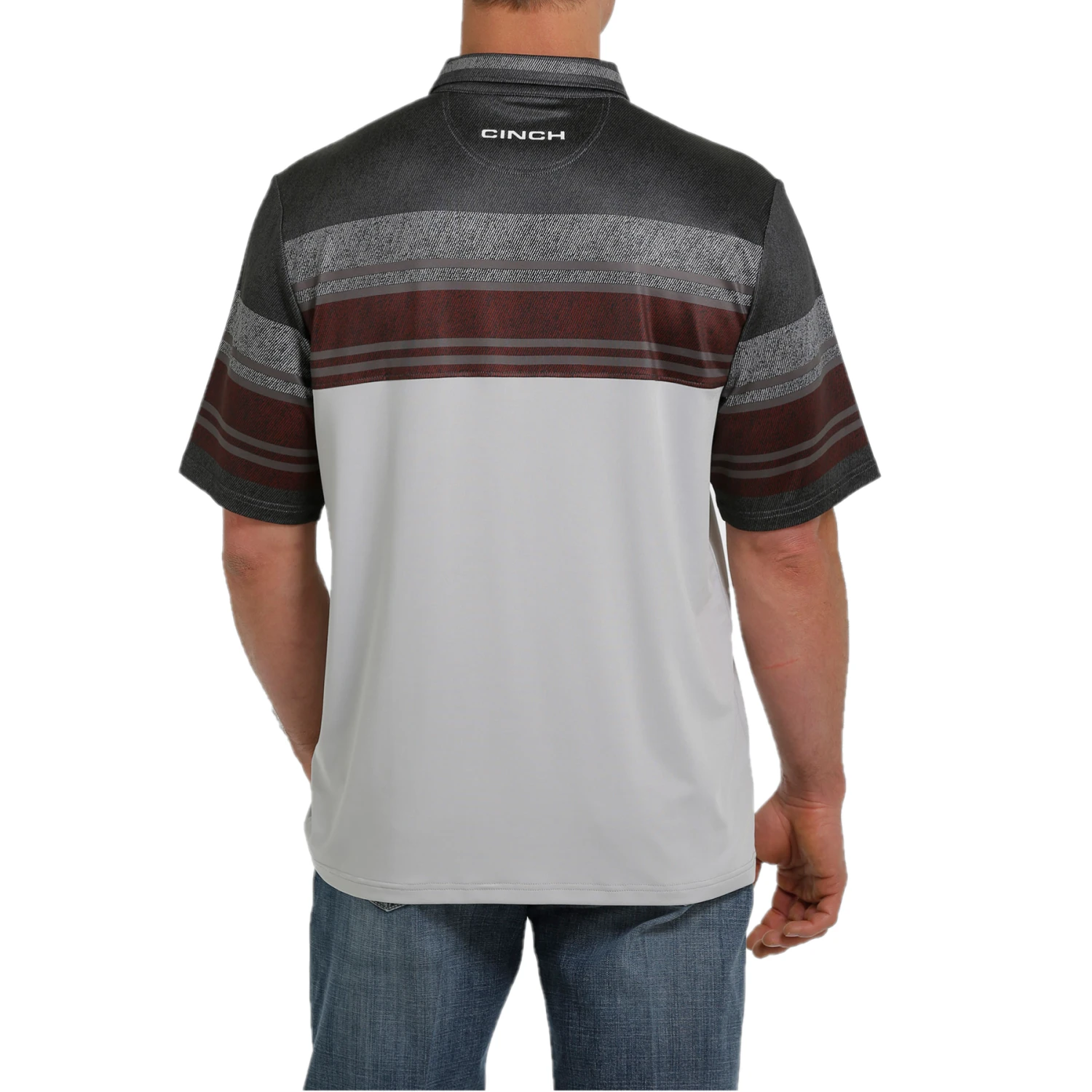 Cinch® Men's Multicolored Grey Short Sleeve Polo Shirt MTK1871001 4 Cinch® Men's Multicolored Grey Short Sleeve Polo Shirt MTK1871001 - Image 2