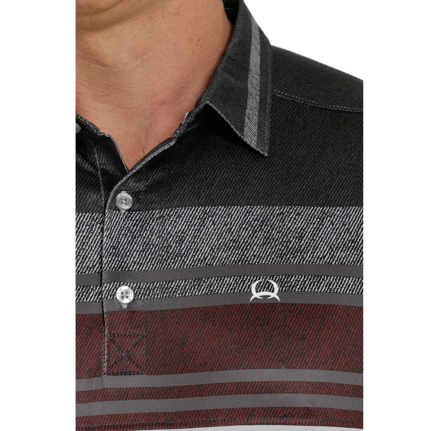 Cinch® Men's Multicolored Grey Short Sleeve Polo Shirt MTK1871001 5 Cinch® Men's Multicolored Grey Short Sleeve Polo Shirt MTK1871001 - Image 3