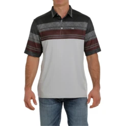 Cinch® Men's Multicolored Grey Short Sleeve Polo Shirt MTK1871001