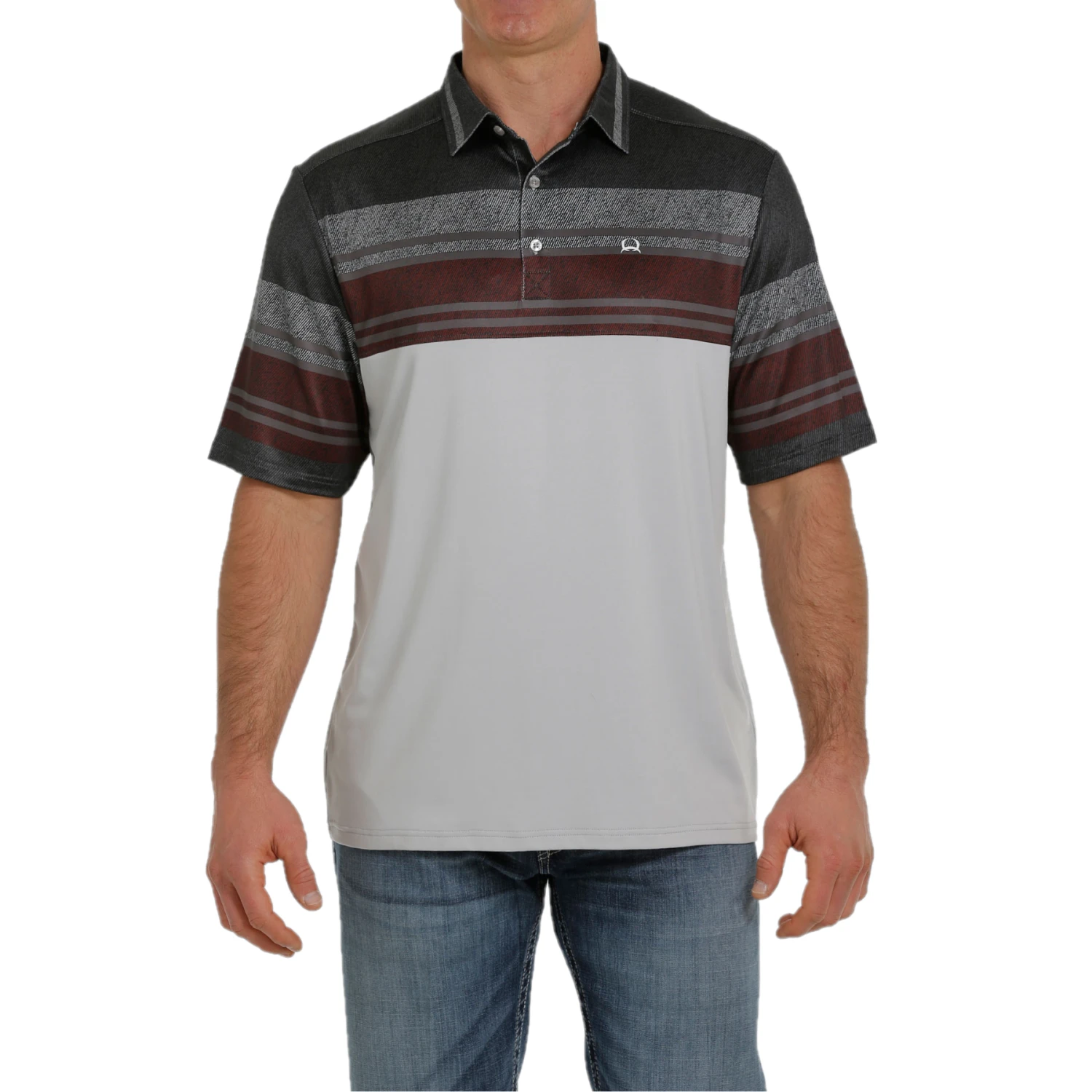 Cinch® Men's Multicolored Grey Short Sleeve Polo Shirt MTK1871001 3 Cinch® Men's Multicolored Grey Short Sleeve Polo Shirt MTK1871001