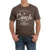 Cinch Men's "Lead This Left" Short Sleeve Brown T-Shirt MTT1690460 -RodeoGearShop MTT1690460 2