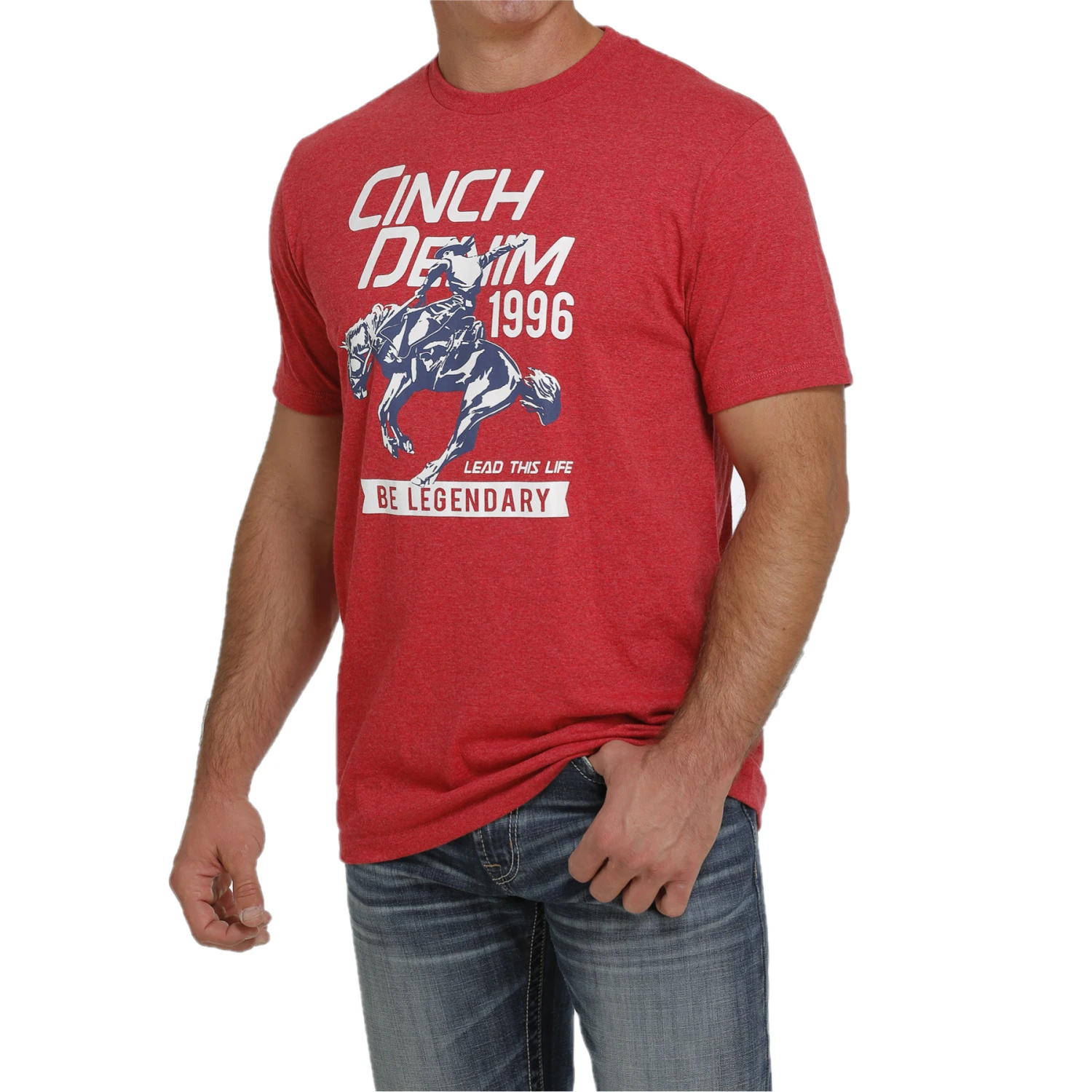 Cinch® Men's "Be Legendary" Red Graphic Logo T-Shirt MTT1690503 4 Cinch® Men's "Be Legendary" Red Graphic Logo T-Shirt MTT1690503 - Image 2