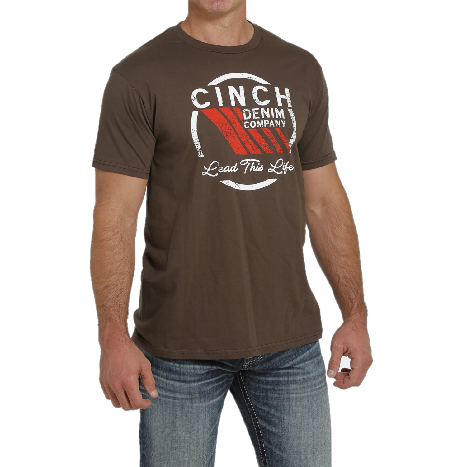 Cinch® Men's "Lead This Life" Brown Graphic T-Shirt MTT1690504 4 Cinch® Men's "Lead This Life" Brown Graphic T-Shirt MTT1690504 - Image 2