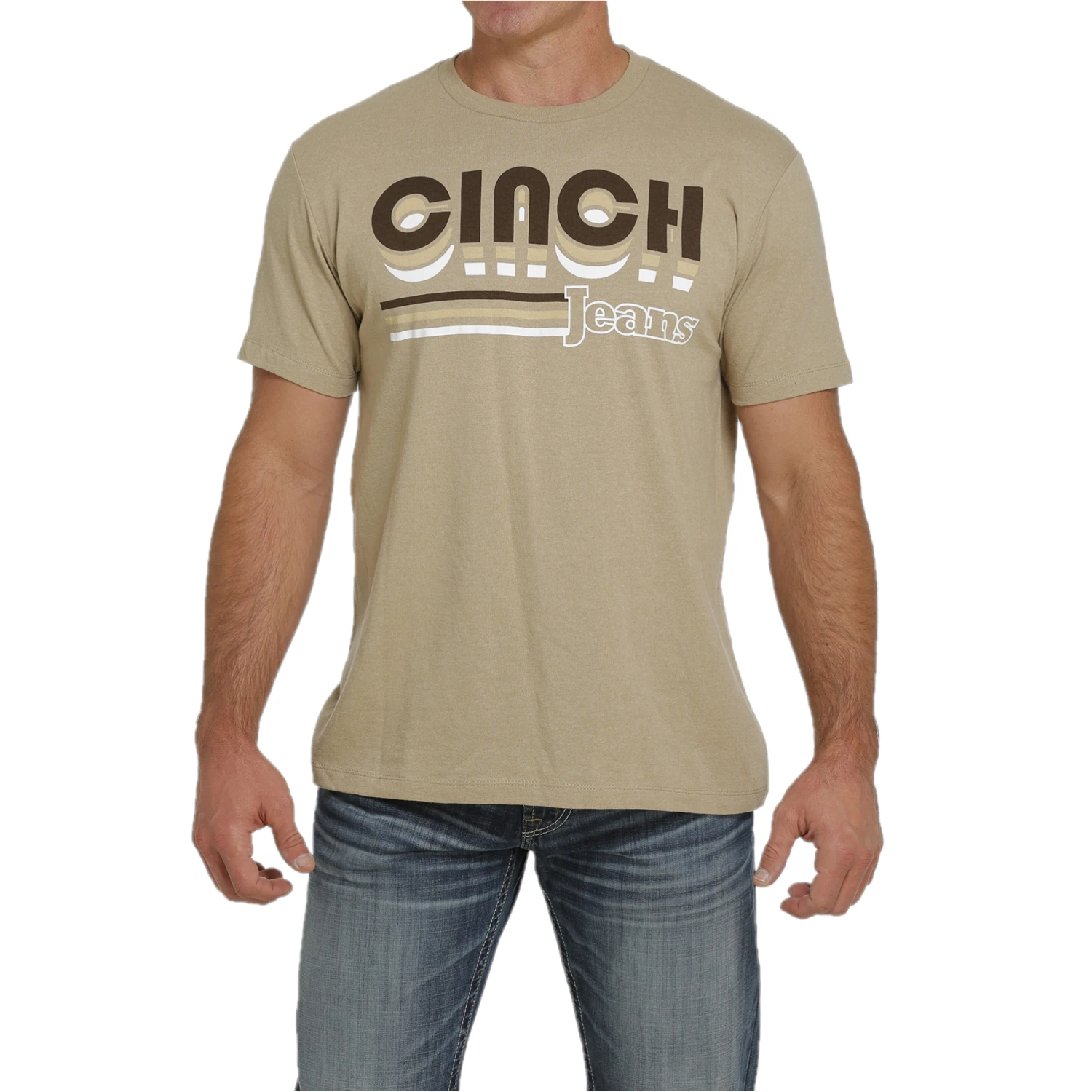 Cinch® Men's Logo Graphic Beige Short Sleeve T-Shirt MTT1690505 3 Cinch® Men's Logo Graphic Beige Short Sleeve T-Shirt MTT1690505