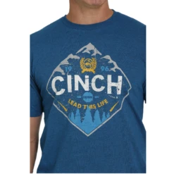 Cinch® Men's Teal Mountain Logo Graphic T-Shirt MTT1690510 -RodeoGearShop MTT1690510