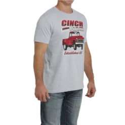 Cinch® Men's Heather Grey Logo Graphic T-Shirt MTT1690514 -RodeoGearShop MTT1690514 1