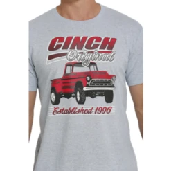 Cinch® Men's Heather Grey Logo Graphic T-Shirt MTT1690514 -RodeoGearShop MTT1690514 2