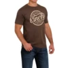 Cinch® Men's Brown Graphic Print Logo Jersey T-Shirt MTT1690523 1 Cinch® Men's Brown Graphic Print Logo Jersey T-Shirt MTT1690523 -RodeoGearShop MTT1690523a