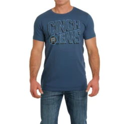 Cinch® Men's Logo Light Blue T-Shirt MTT1690548