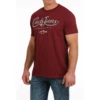 Cinch® Men's Graphic Logo Heather Burgundy T- Shirt MTT1690552 -RodeoGearShop MTT1690552 1