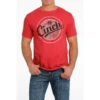 Cinch® Men's Classic Logo Heather Red Graphic T-Shirt MTT1690554 -RodeoGearShop MTT1690554 1