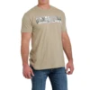 Cinch® Men's Logo Graphic Heather Tan T-Shirt MTT1690555 -RodeoGearShop MTT1690555a