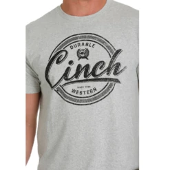 Cinch® Men's Heather Grey Logo T-Shirt MTT1690562 9 Cinch® Men's Heather Grey Logo T-Shirt MTT1690562 -RodeoGearShop MTT1690562 2