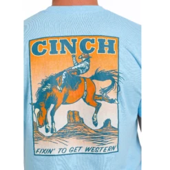 Cinch® Men's "Fixin' To Get Western" Graphic Blue T-Shirt MTT1690577 7 Cinch® Men's "Fixin' To Get Western" Graphic Blue T-Shirt MTT1690577 -RodeoGearShop MTT1690577