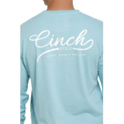 Cinch® Men's Light Blue Graphic Logo T-Shirt MTT1721001 -RodeoGearShop MTT1721001 2
