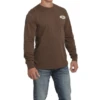 Cinch® Men's Brown Graphic Logo Long Sleeve T-Shirt MTT1721003 -RodeoGearShop MTT1721003