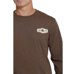 Cinch® Men's Brown Graphic Logo Long Sleeve T-Shirt MTT1721003 -RodeoGearShop MTT1721003 4