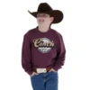 Cinch® Youth Boy's Burgundy Logo Graphic T-Shirt MTT7630014 -RodeoGearShop MTT7630014