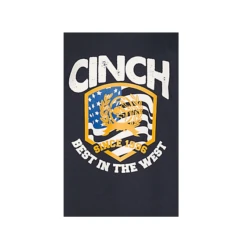 Cinch® Youth Boy's Navy Best In The West Logo T-Shirt MTT7670121 -RodeoGearShop MTT7670121 2