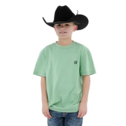 Cinch® Boys Short Sleeve Green T-Shirt MTT7670123 -RodeoGearShop MTT7670123A