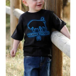 Cinch Children's Short Sleeve Rough & Tough Black T-Shirt MTT7671068